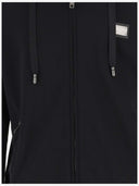 Dolce & Gabbana Cotton Hoodie With Logo Plaque