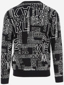 Karl Lagerfeld Cotton Sweatshirt With All Over Logo