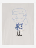 Karl Lagerfeld Stretch Cotton T Shirt With Logo