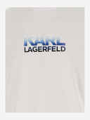 Karl Lagerfeld Stretch Cotton T Shirt With Logo