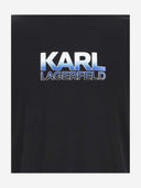 Karl Lagerfeld Stretch Cotton T Shirt With Logo