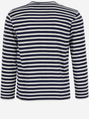 Comme Des Garcons Long Sleeve T Shirt With Striped Pattern And Logo