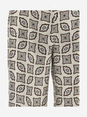 Alberto Biani Silk Pants With Geometric Pattern
