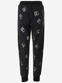 Dolce & Gabbana Cotton Blend Jersey Pants With Cut Out Embroidery Dg