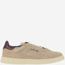 Autry Medalist Low Sneakers In Suede Hair Sand Effect