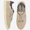 Autry Medalist Low Sneakers In Suede Hair Sand Effect