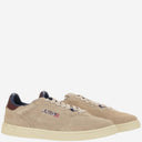 Autry Medalist Low Sneakers In Suede Hair Sand Effect