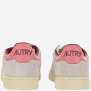 Autry Medalist Low Sneakers In Suede Hair Sand Effect