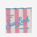 Mc2 Saint Barth Fabric Clutch Bag With Striped Pattern