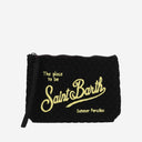 Mc2 Saint Barth Fabric Clutch Bag With Logo