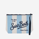 Mc2 Saint Barth Scuba Clutch Bag With Striped Pattern