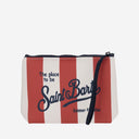 Mc2 Saint Barth Scuba Clutch Bag With Striped Pattern