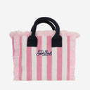 Mc2 Saint Barth Colette Tote Bag With Striped Pattern And Logo