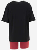 Karl Lagerfeld Stretch Cotton Top And Shorts With Logo