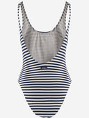 Mc2 Saint Barth One Piece Swimsuit With Striped Pattern