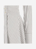 Abito con miscela di cotone allungata con motivo a strisce