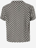 Erl Cotton And Linen Shirt With Checkered Pattern