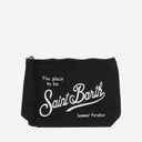 Mc2 Saint Barth Fabric Clutch Bag With Logo