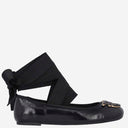 Pinko Leather Ballet Flats With Logo