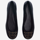 Pinko Leather Ballet Flats With Logo