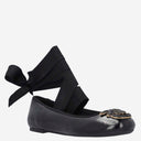 Pinko Leather Ballet Flats With Logo