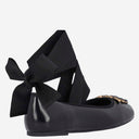 Pinko Leather Ballet Flats With Logo