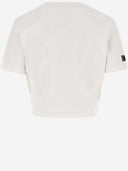 Versace Cotton Crop T -Shirt mit Logo