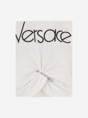 Versace Cotton Crop T -Shirt mit Logo