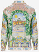 Camisa de seda pura de Casablanca con estampado gráfico