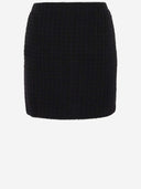 Self Portrait Viscose Blend Knit Miniskirt