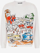 Jacquemus Cotton Jersey Sweatshirt med Capri Print