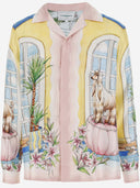 Camisa de seda pura de Casablanca con estampado gráfico