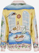 Camisa de seda pura de Casablanca con estampado gráfico