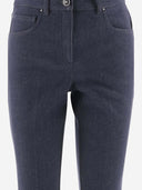 Giorgio Armani Stretch Cotton Denim Flared Jeans With Logo