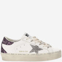 Zapatillas de cuero de la estrella dorada