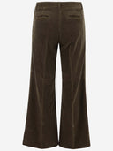 QL2 pantaloni svasati in velluto in cotone allungato