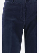 Ql2 Stretch Cotton Velvet Flared Pants