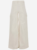 Mother Cotton Blend Cargo Jeans