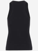 Top di cotone per allungamento pinko con logo