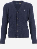 Polo Ralph Lauren Wool And Cashmere Cardigan With Logo