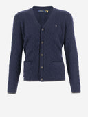 Polo Ralph Lauren Wool And Cashmere Cardigan With Logo