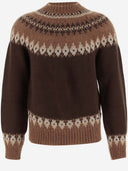 Dsquared2 Wool Blend Sweater With Geometric Pattern