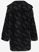 Pinko Double Breaced Mantel im technischen Stoff mit Logo