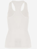 스텔라 맥 카트 니 스트레치 면화 탱크 탑 슬로건 프린트