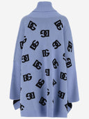 Dolce & Gabbana Wool Poncho With Logo