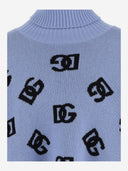 Dolce & Gabbana Wool Poncho With Logo