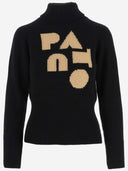 Patou Wool And Cashmere Blend Sweater With Logo