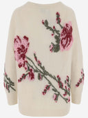Blumarine Wool Blend Sweater With Jacquard Roses