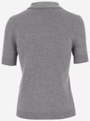 Camisa de cachemira y lana de blumarine con diamantes de imitación