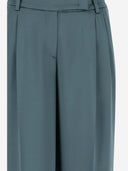 Pantaloni in tessuto satinato di raso